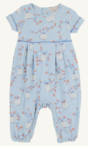 Bradford Romper (Pima) - Gourd-geous (Buckhead Blue)/Barbados Blue