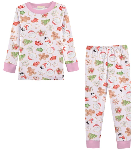 Santa's Treats Pink Pajama Set