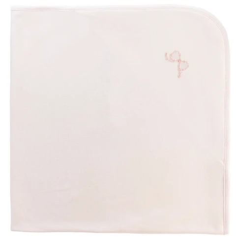 Pretty Bows Embroidered Pima Receiving Blanket