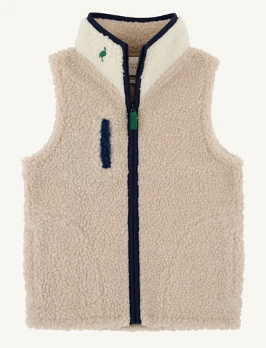 Van Camp Vest (Sherpa) - Keeneland Khaki/Palmetto Pearl