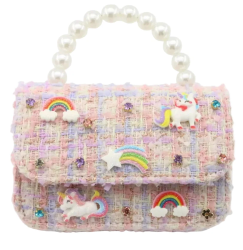 Twinkle Unicorn Tweed Purse