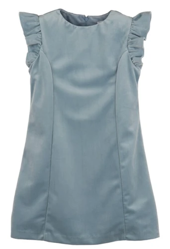 Deluxe Blue Velvet Shift Dress