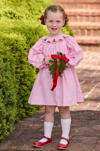 Smocked Bishop Dress - Holly Days