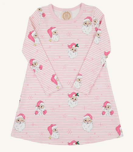 Long Sleeve Polly Play Dress - Dear Santa