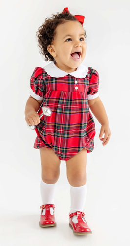 Mary Baker Bubble - Society Prep Plaid/Worth Avenue White