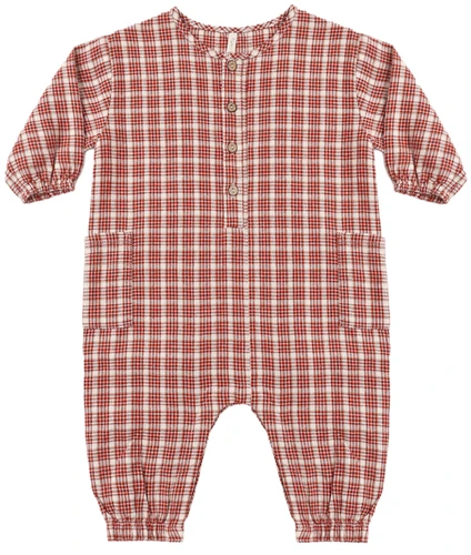 Relaxed Woven Jumpsuit - Vintage Plaid