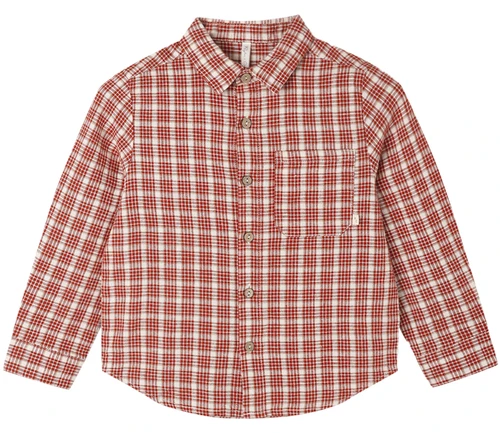 Collared Long Sleeve Shirt - Vintage Plaid
