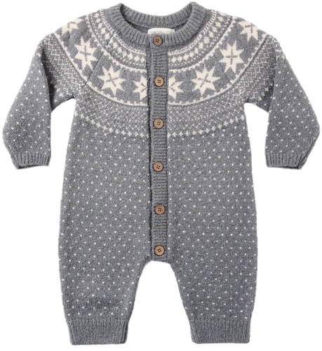Fair Isle Romper - Slate