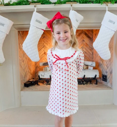 Emersyn Girls' Dress - Whimsical Santa