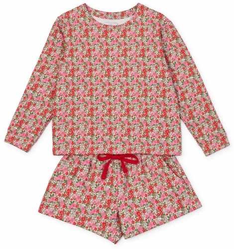 Stella Sweatshirt Short Set - Floral Noel