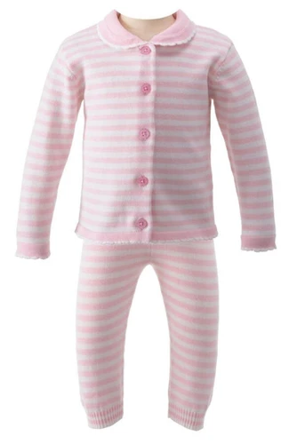 Striped Knit Set - Pink