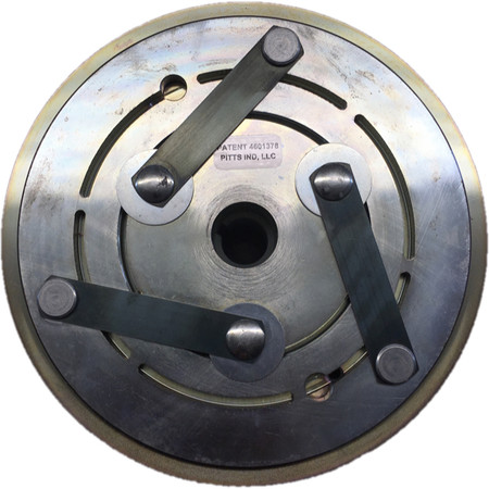 Pitts 13666 Electric Clutch, H27V150,12 Volt,  3/4 inch Shaft with 3/16 inch Keyway, "B" Belt - front view
