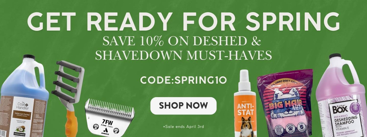 Get ready for spring. Save 10% on deshed and shavedown grooming must-haves with code SPRING10. Sale ends April 3.