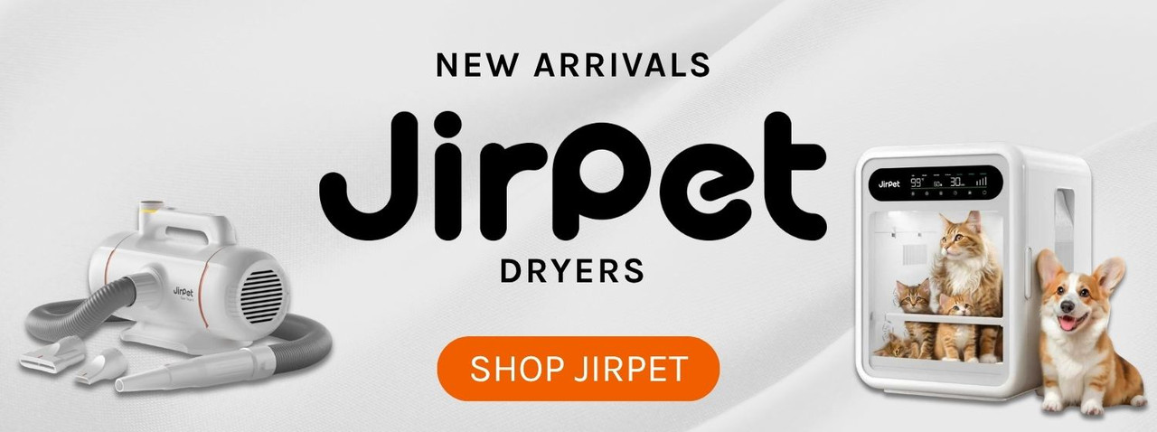 New Jirpet pet dryers including handheld and automatic grooming dryers