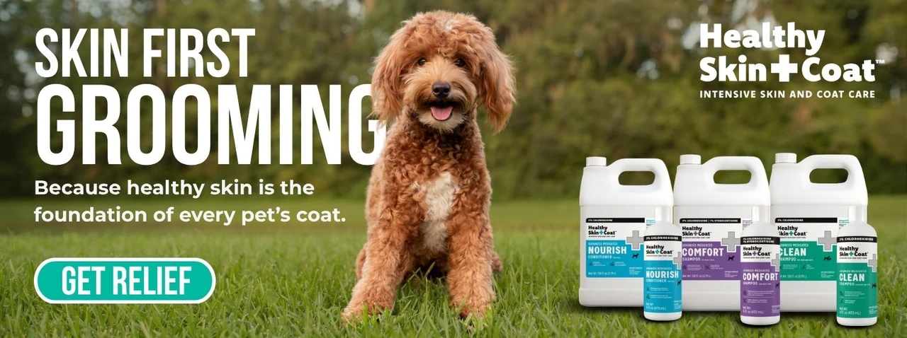 Healthy Skin + Coat professional products for intensive skin and coat care
