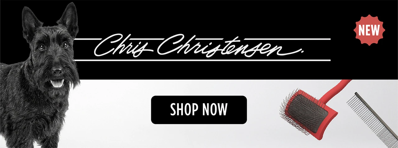 Shop new Chris Christensen grooming tools at Groomer’s Choice, featuring premium slicker brushes, pin brushes and combs.