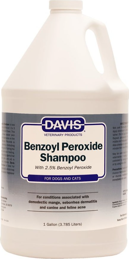 dog shampoo with benzoyl peroxide and chlorhexidine