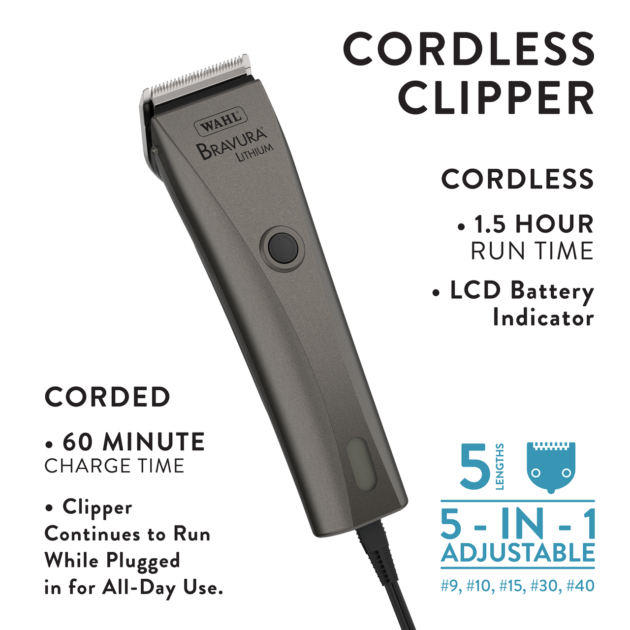 Wahl Lithium Ion Bravura Clipper | Groomer's Choice