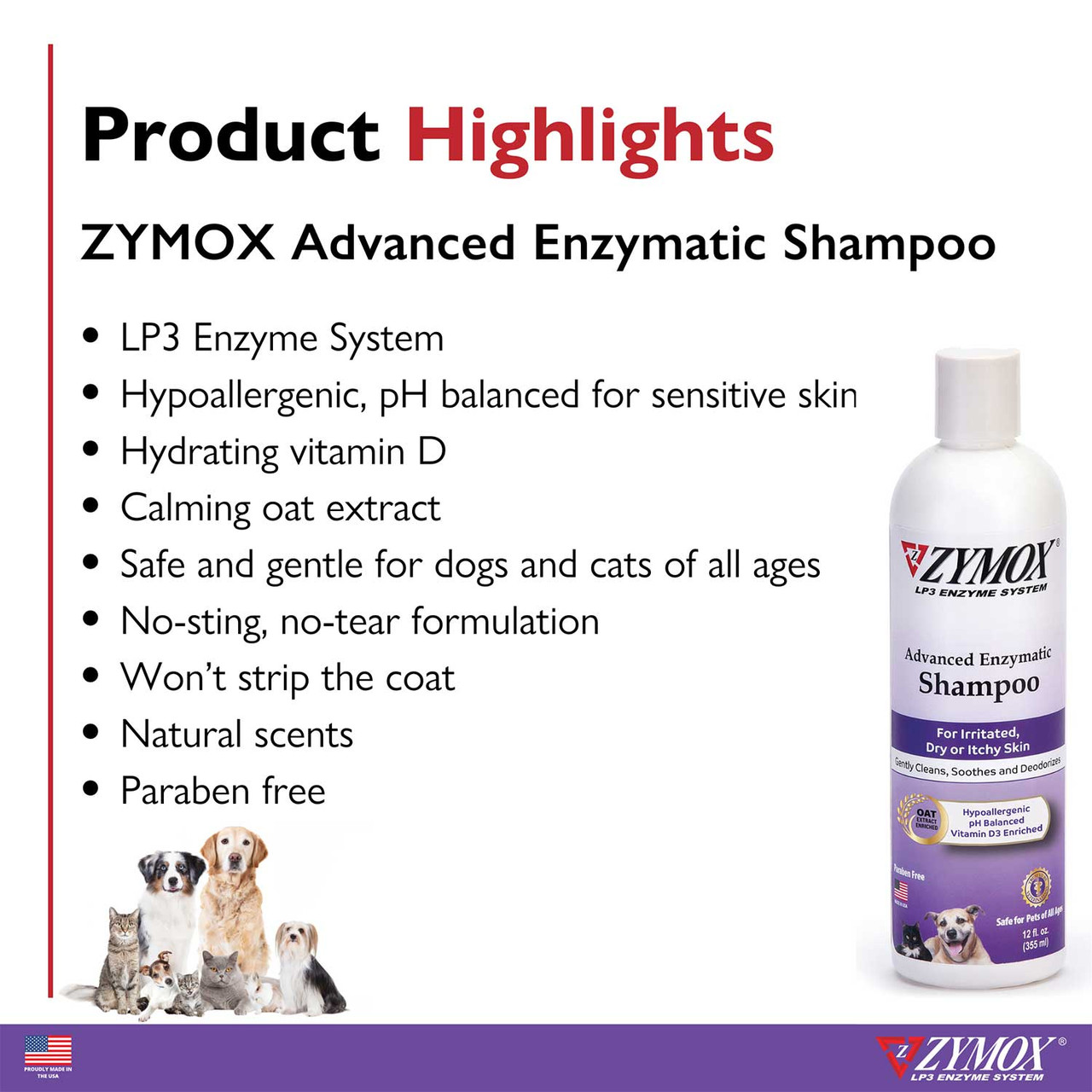 Zymox Shampoo w/ Vitamin D3 | Groomer's Choice