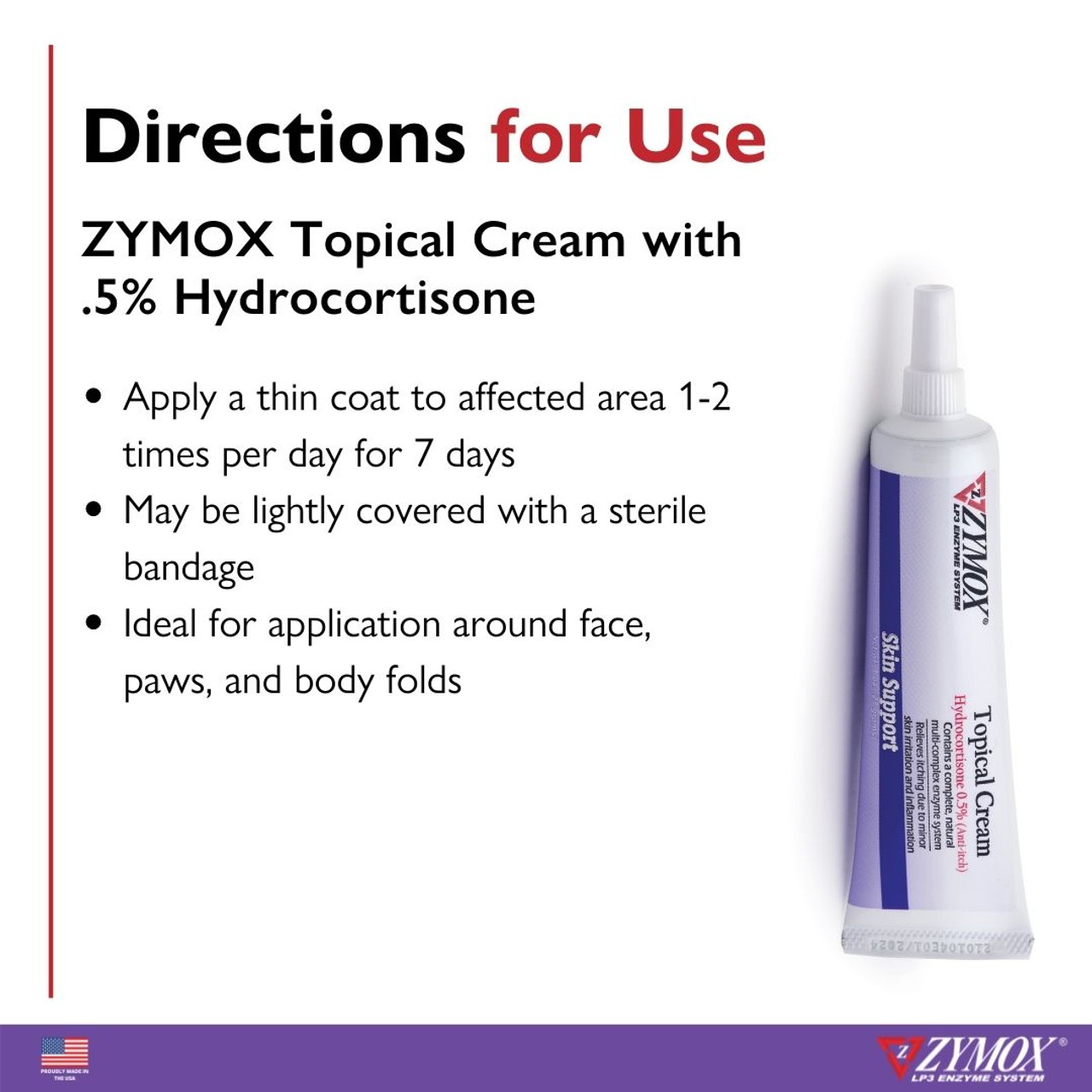 Zymox Topical Cream .5% hydrocortisone 1 oz