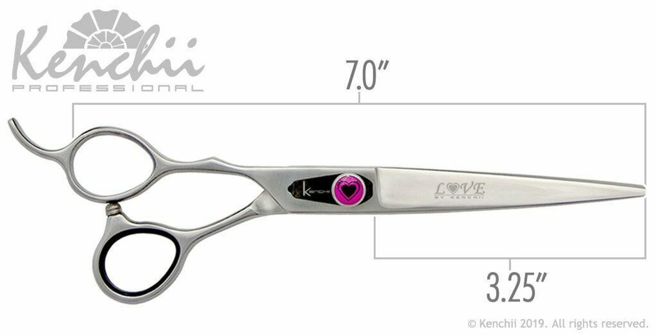 chii◎ Kenchii Love Shears, Straight, 7 Inch, Left Handed