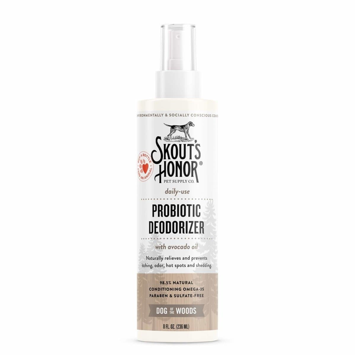 Skout's Honor Probiotic Daily-Use Deodorizer, Dog of the Woods, 8 oz