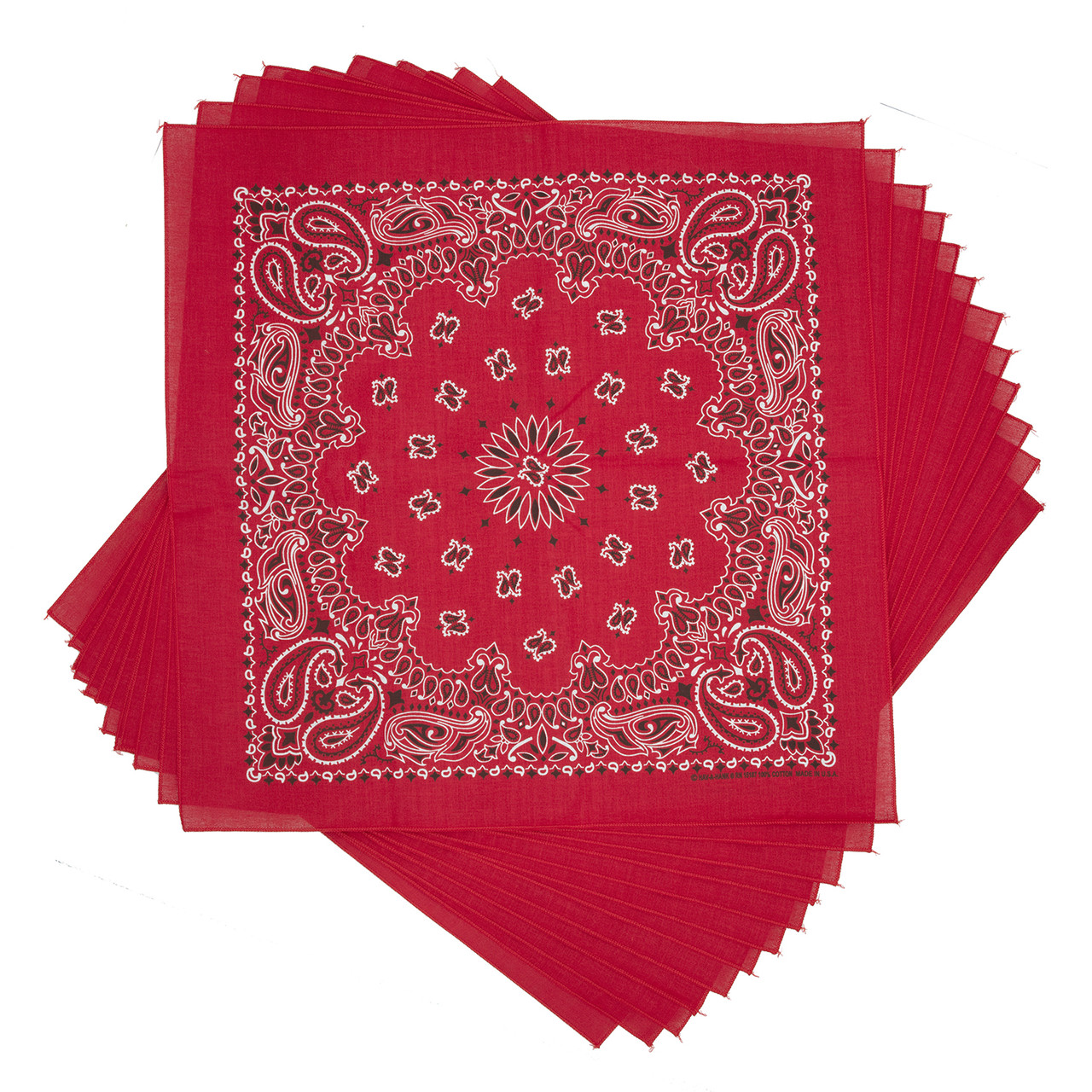 Bandana Red Paisley | 12 Pack | Groomer's Choice