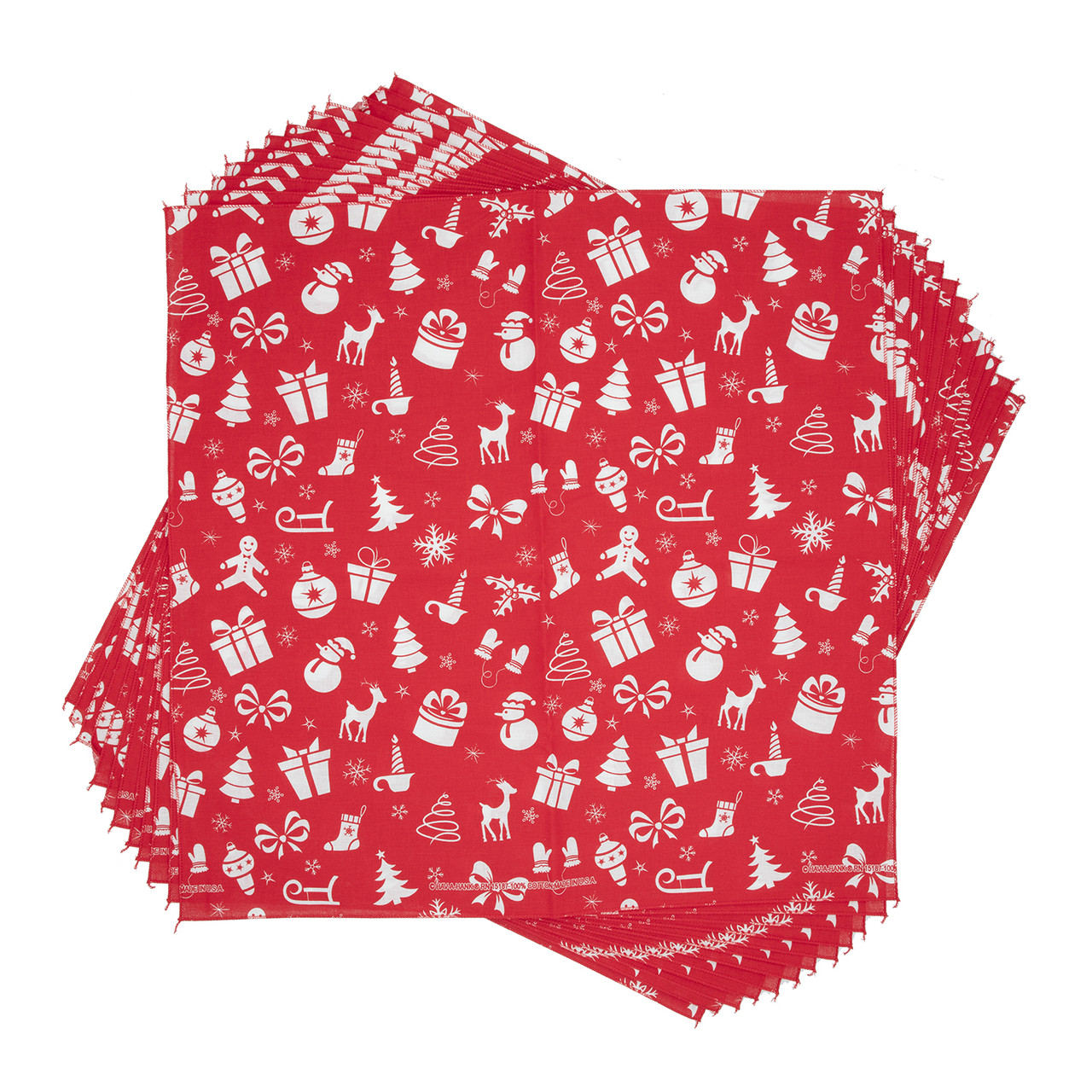 ❤︎クリスマスバンダナ❤︎ Bandana Christmas Surprises Red | 12 Pack | Groomer's Choice