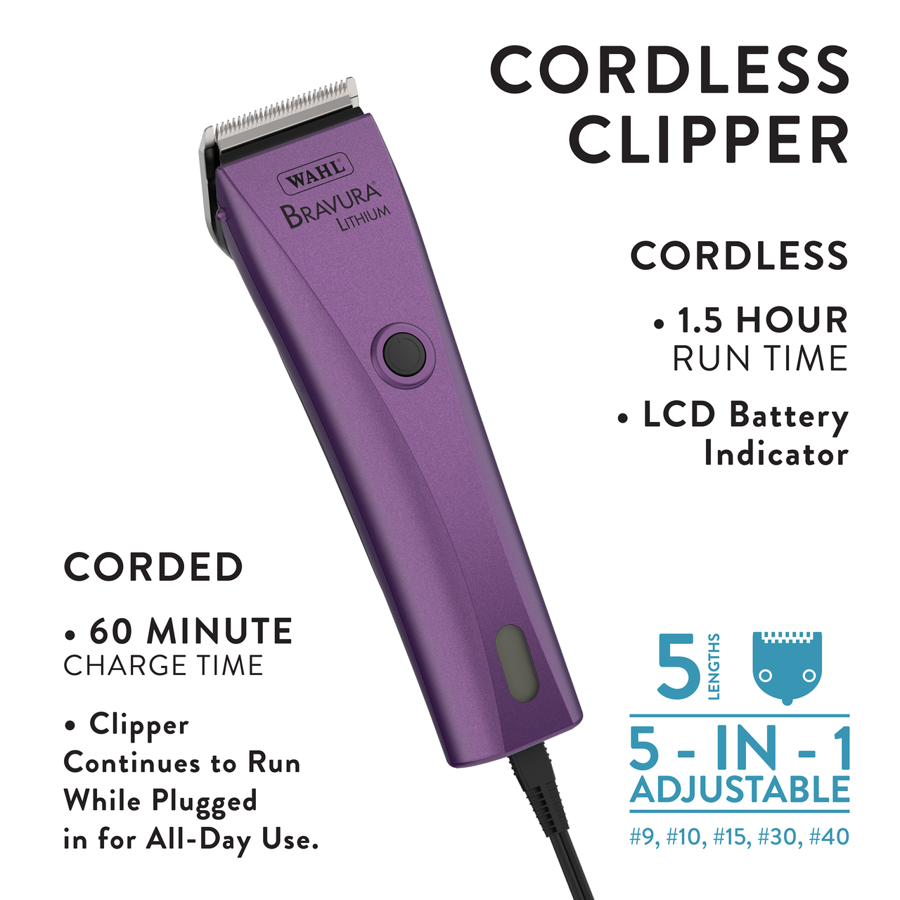 Wahl Lithium Ion Bravura Clipper | Groomer's Choice