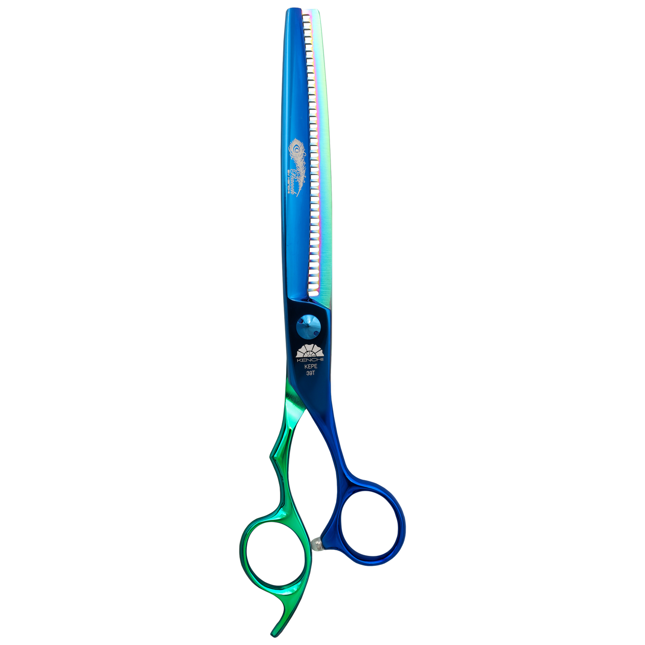 Kenchii Peacock 39 Tooth Thinner, 7.5 inch | Groomer's Choice