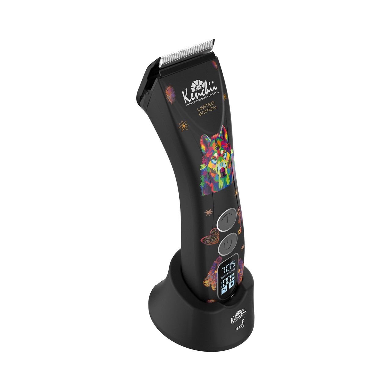 Kenchii Flash 5 Digital Cordless Clipper Wolf Matte Black