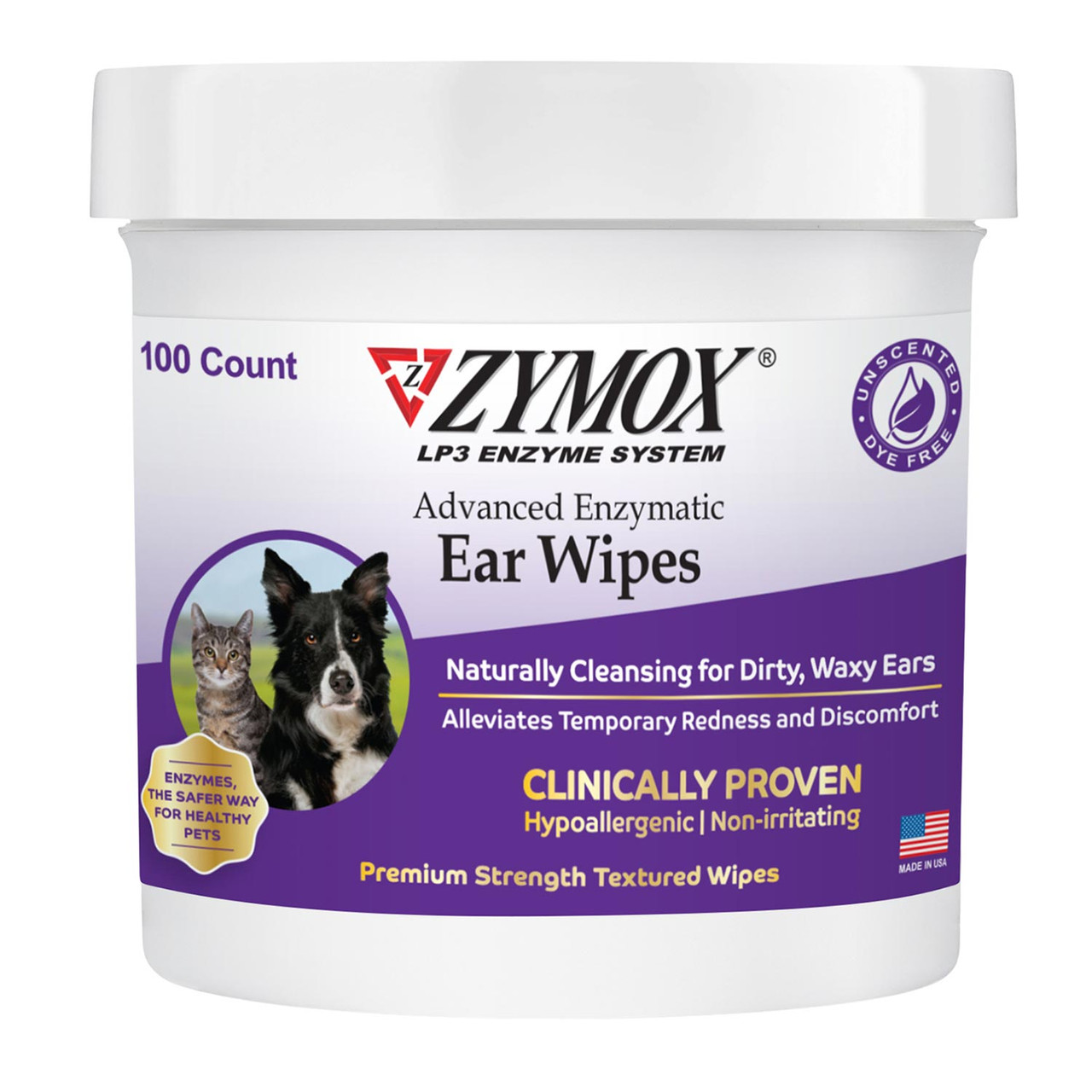 Zymox Advanced Enzymatic Ear Wipes | Groomer's Choice