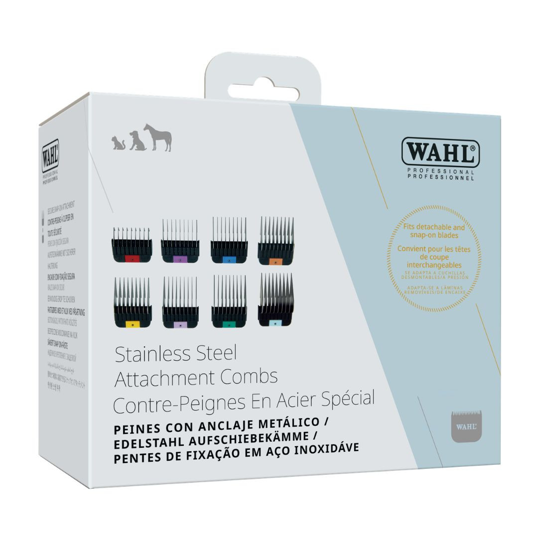 Wahl 8 Piece Stainless Steel Guide Comb Set