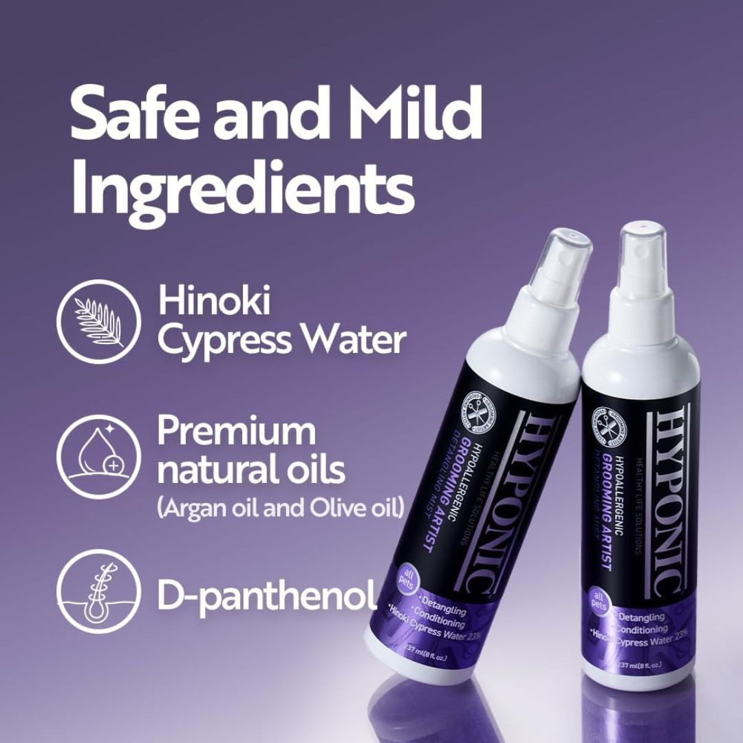 HYPONIC Grooming Artist Detangling Mist, 237 mL