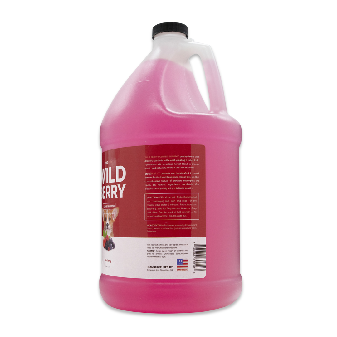 Bark2Basics Wild Berry Dog Shampoo, 1 Gallon | Groomer's Choice