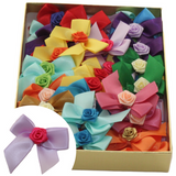 Rose Accent Bows, 50 Count