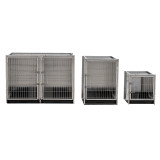 DuraDog Stainless Steel Modular Kennel Cages, size options side by side