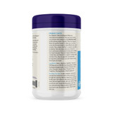 Back label of Glandex Rear-End Hygiene Wipes container showing product facts and directions