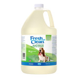 Front view of a gallon jug of Fresh 'n Clean 10:1 Oatmeal 'n Baking Soda Tropical Shampoo on a white background