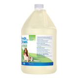 Right side view of a gallon jug of Fresh 'n Clean 10:1 Oatmeal 'n Baking Soda Tropical Shampoo on a white background
