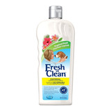 Front view of 18 oz bottle of Fresh 'n Clean Oatmeal 'n Baking Soda Tropical Dog Shampoo on a white background