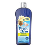 Front view of 18 oz bottle of Fresh 'n Clean Snowy-Coat Whitening Shampoo on a white background