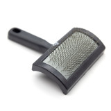 Millers Forge Universal Curved Slicker Brush Mini, side angle