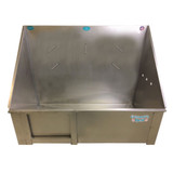 Groomer's Best Walk-Through Tub 24" x 36", Left Drain Close Up View