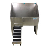 Groomer's Best Walk-Through Tub 24" x 36", Left Drain Front View