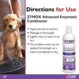 Zymox Conditioning Dog Rinse with Vitamin D3, 12 oz - Directions for Use Graphic