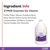 Zymox Ear Cleanser for Dogs, 1 Gallon - Ingredients Graphic