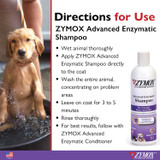 Zymox Dog Shampoo with Vitamin D3, 12 oz - Directions for Use Infographic