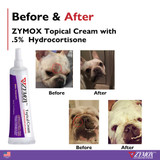 Zymox Topical Cream, 0.5% Hydrocortisone, 1 oz - Before and After Infographic