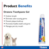 Zymox Oratene Toothpaste Gel 2.5oz - Product Benefits Graphic